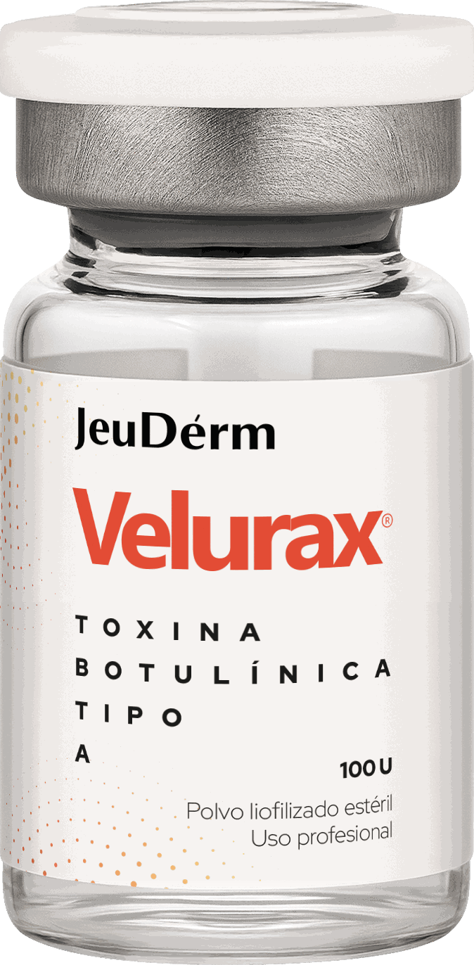 Vial de Velurax, toxina botulínica tipo A, 100 unidades